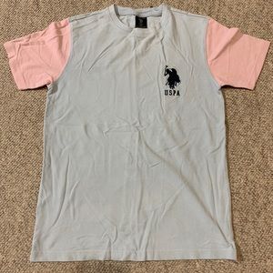 Baby blue and pink USPA shirt